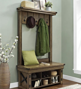 Rustic Hall Tree with Cubbies [1-Step Entryway Decorating]